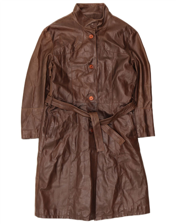 Casaco de couro feminino Masterpelle IT 48 XL marrom