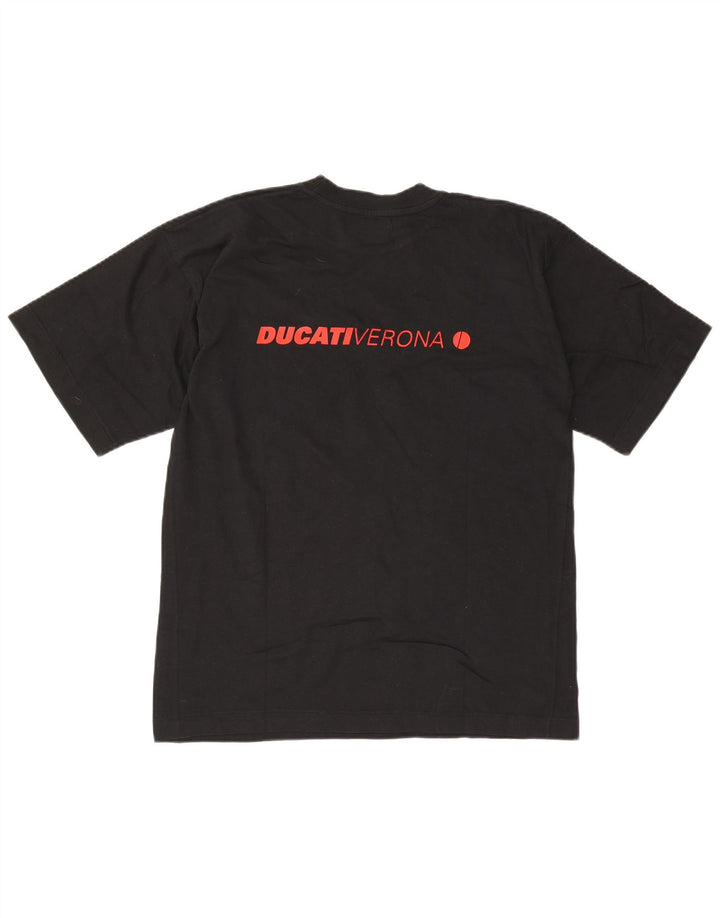 Ducati Camiseta gráfica para hombre Top Medium Black Cotton