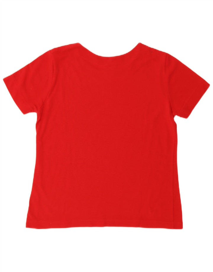 LACOSTE T-shirt top til kvinder Str. 44 Large Rød