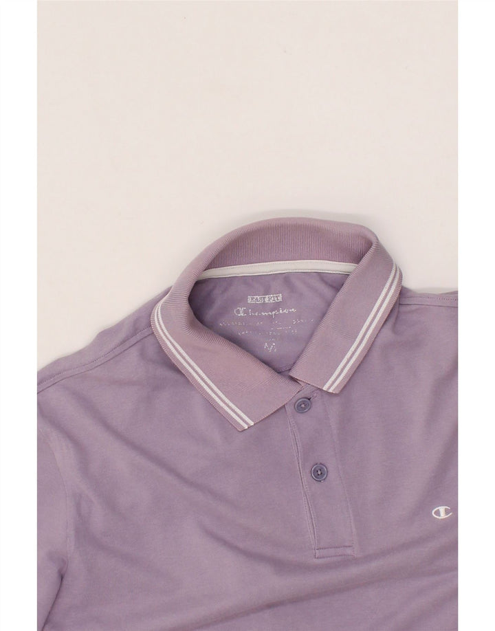 CHAMPION Mens Easy Fit Polo Shirt Medium Purple Cotton Vintage Champion and Second-Hand Champion from Messina Hembry 