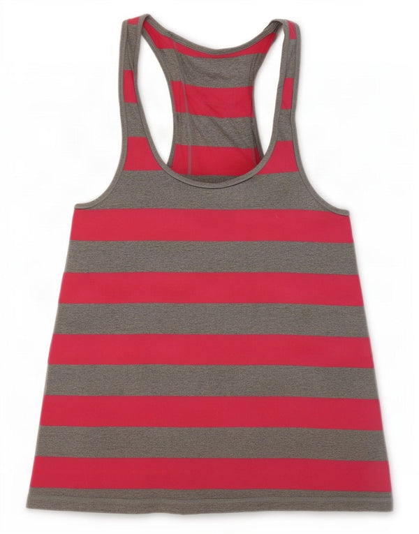 Colete feminino Jack Wills com estampa gráfica UK 8 pequeno algodão listrado cinza