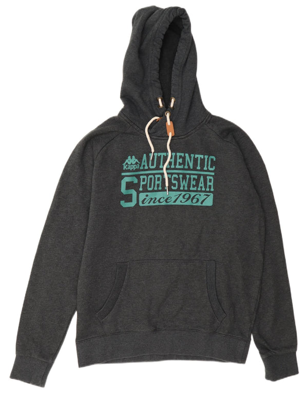 Kappa Herren Graphic Hoodie Pullover XL Grau Baumwolle