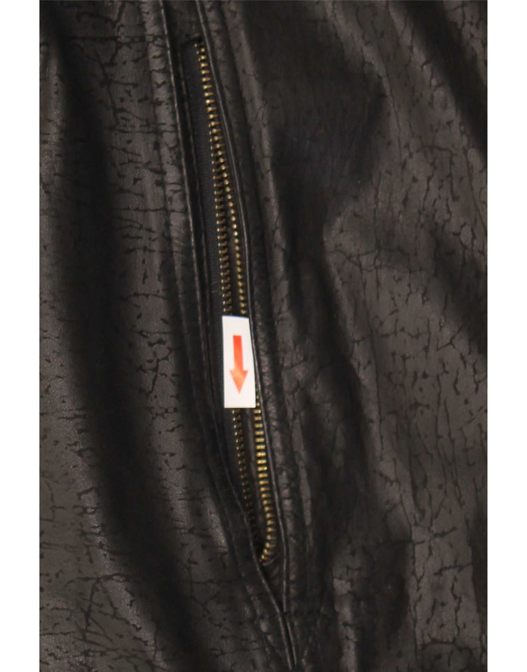 Chaqueta de cuero vintage para hombre IT 52 XL Negro