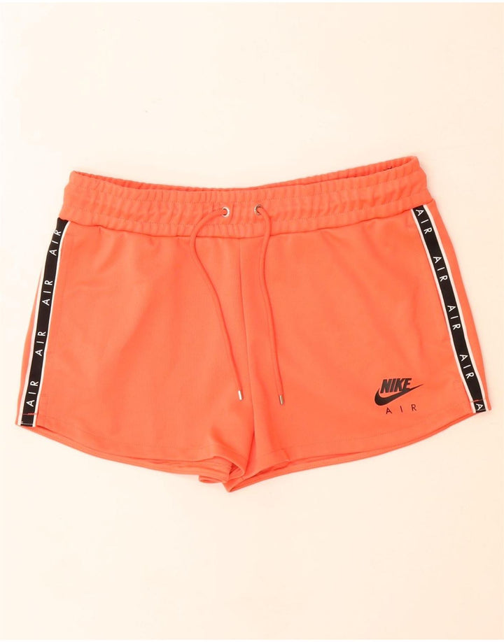 Nike grafiske sportsshorts til kvinder UK 14 Medium Orange Polyester