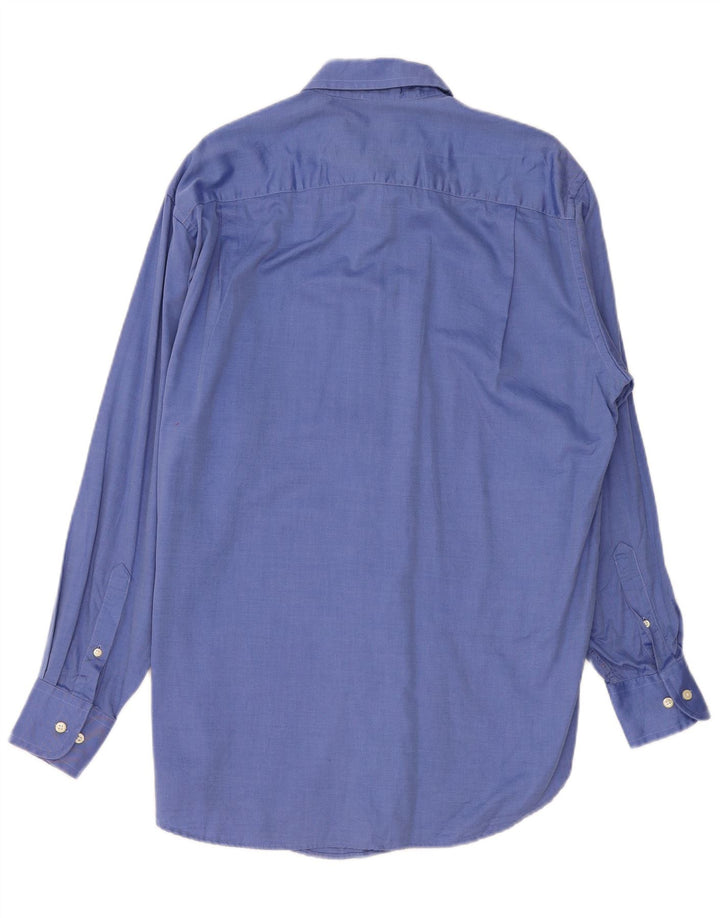 Nautica Mens Shirt Size 16 Large Blue Cotton