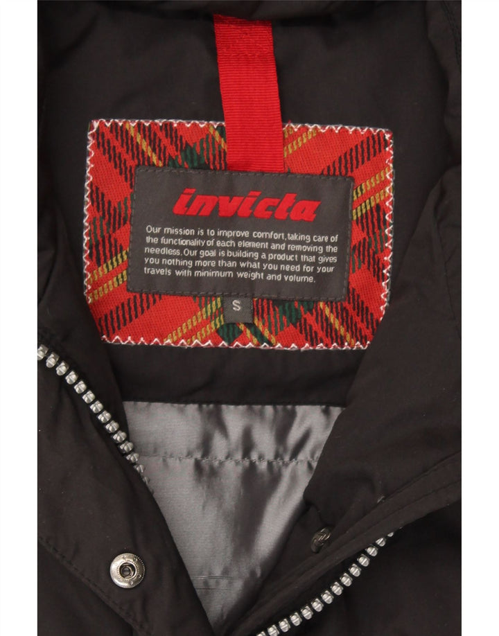 INVICTA Womens Military Loose Fit Padded Coat UK 10 Small Black Polyester Vintage Invicta and Second-Hand Invicta from Messina Hembry 
