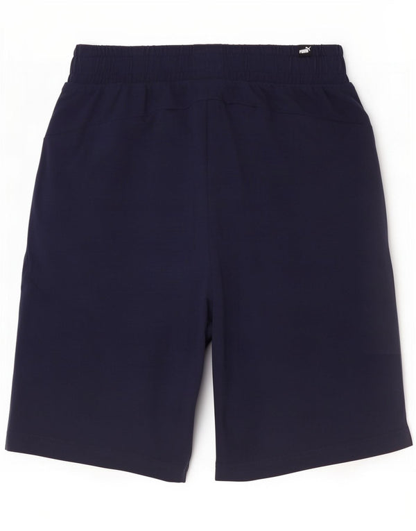 Pantaloncini sportivi da uomo Puma medi in cotone blu navy