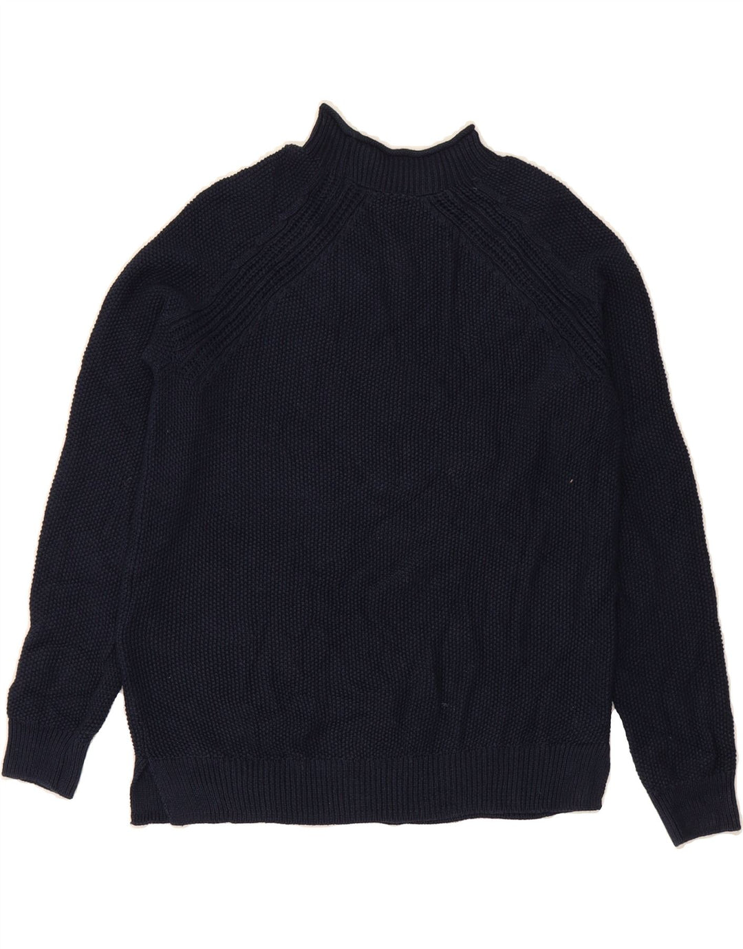 CREW CLOTHING Womens Turtle Neck Jumper Sweater US 8 Medium Navy Blue Vintage Crew Clothing and Second-Hand Crew Clothing from Messina Hembry 