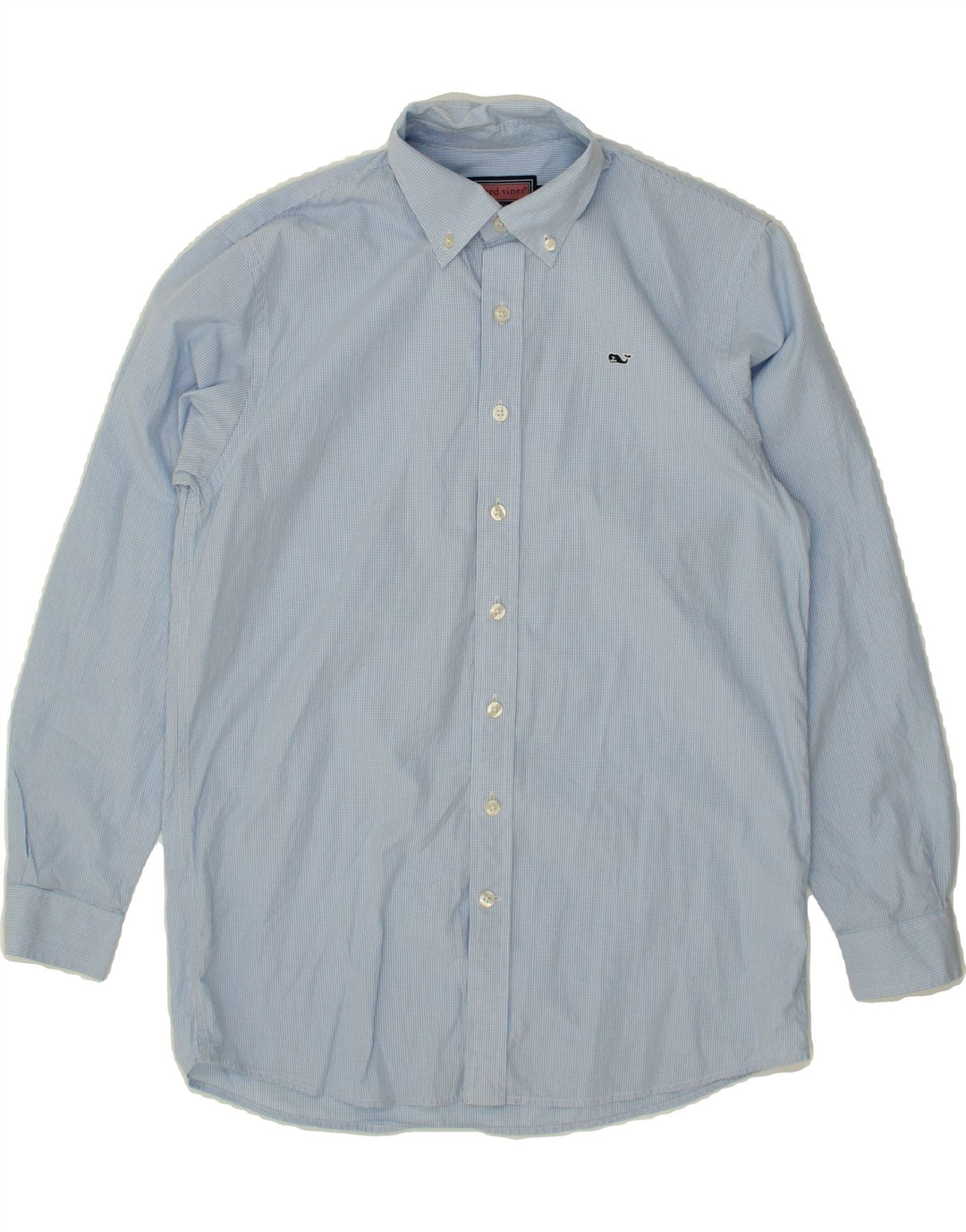 VINEYARD VINES Boys Shirt 15-16 Years Blue Check Cotton Vintage Vineyard Vines and Second-Hand Vineyard Vines from Messina Hembry 