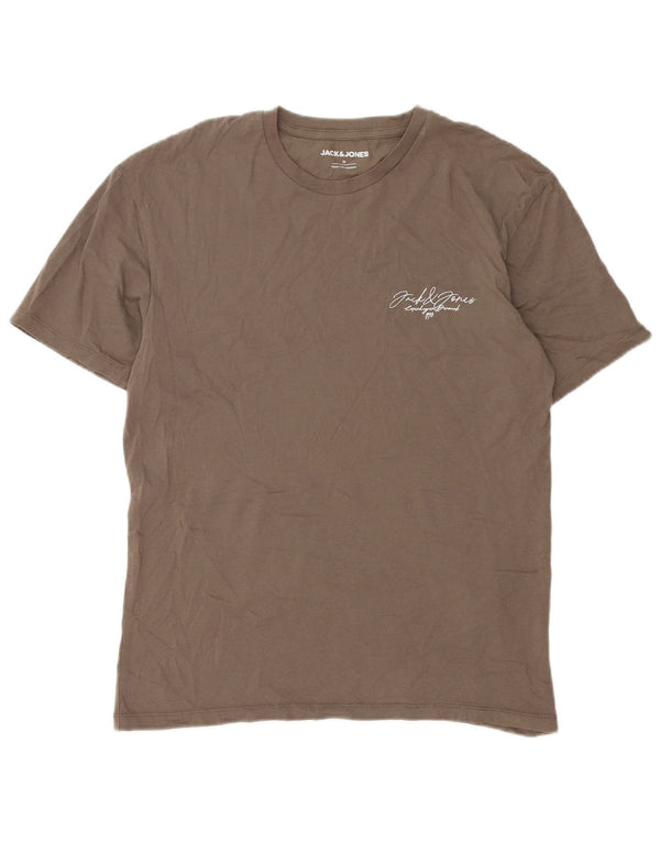 Jack & Jones herre T-shirt top medium brun bomuld