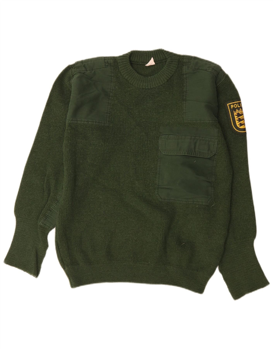 Vintage Mens Graphic Crew Neck Jumper Sweater IT 50 Medium Green