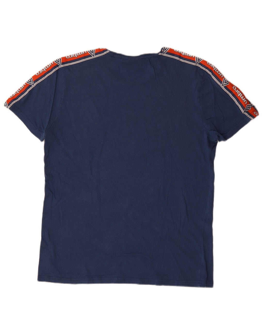 Umbro Mens Graphic T-Shirt Top Medium Blue Colourblock Cotton