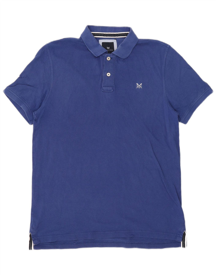 Crew Clothing Mens Polo Shirt Large Blue Cotton