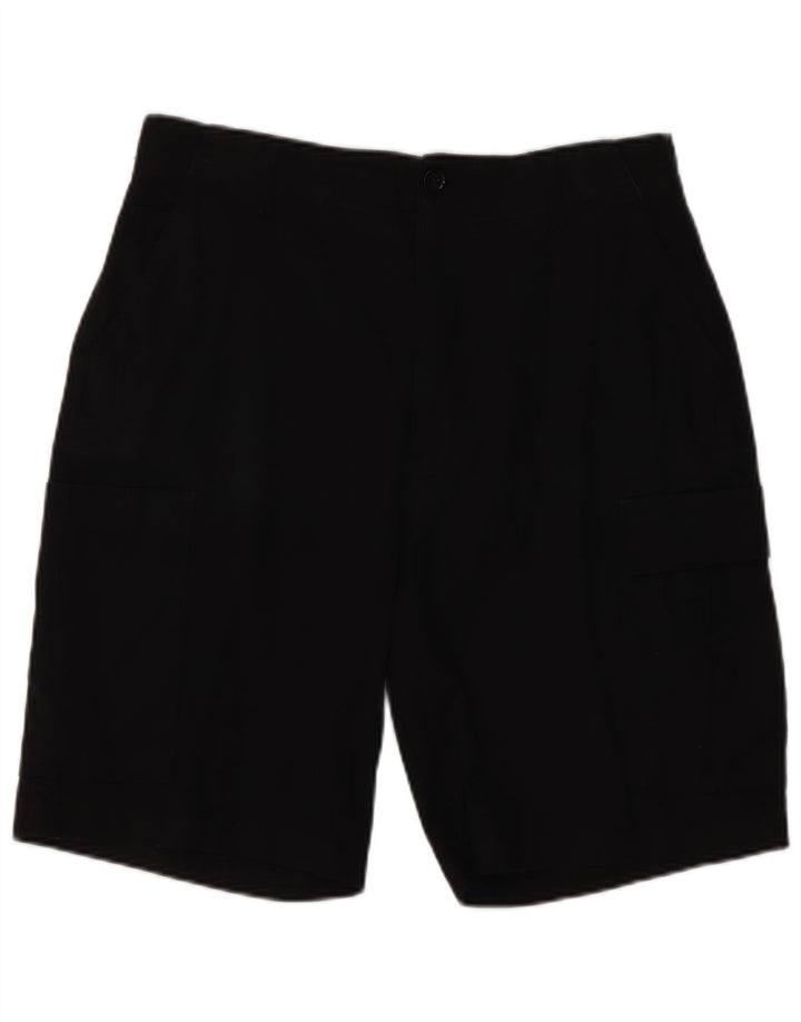 Zara Mens Cargo Shorts EU 42 Large W32  Black Cotton