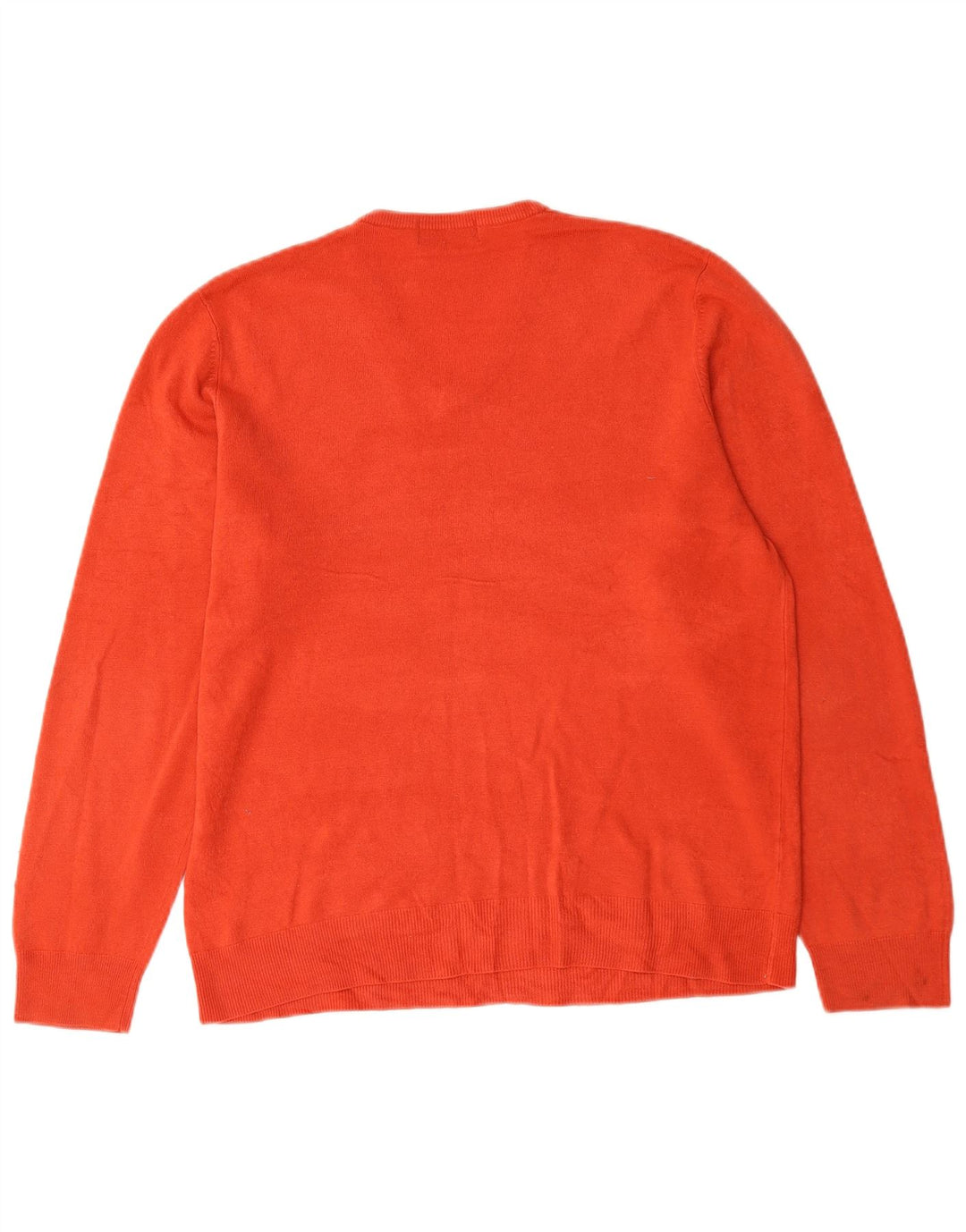 Marks & Spencer Mens Blue Harbour V-Neck Jumper Sweater Large Red Acrylic