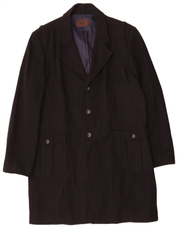 Cappotto da uomo Reiss UK 44 2XL Lana vergine blu navy