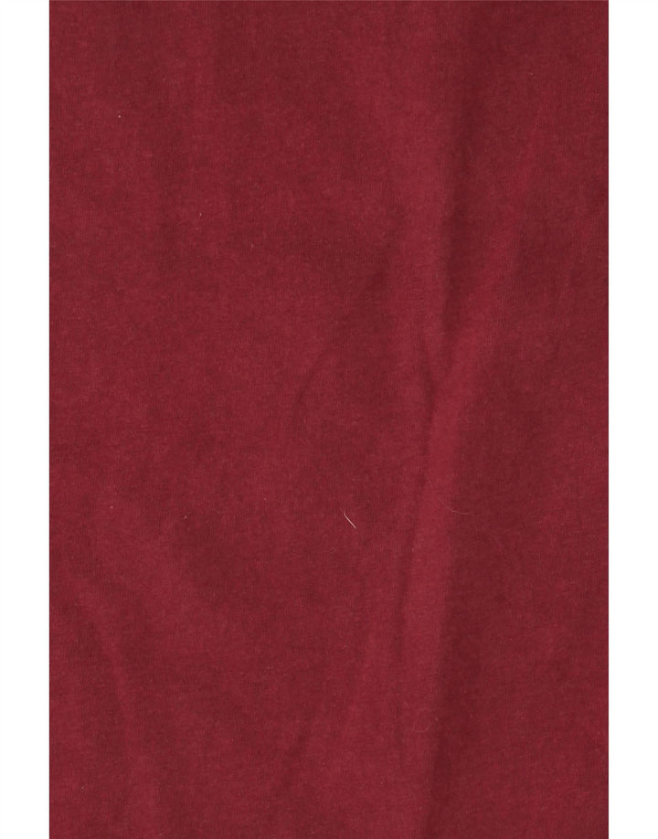 FRENCH CONNECTION Mens T-Shirt Top Large Burgundy Colourblock