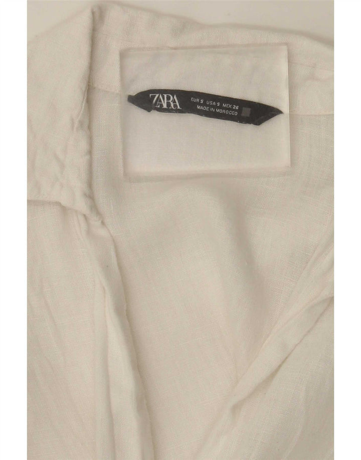 Zara Womens Shirt UK 10 Small White