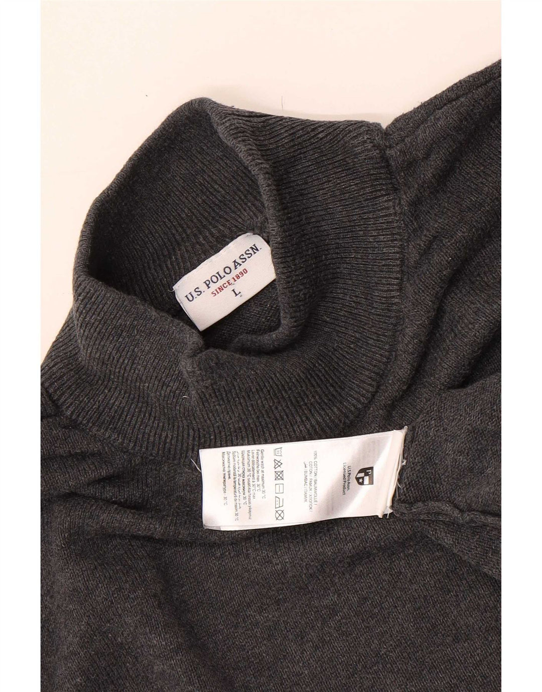 U.S. Polo Assn. Pull col roulé homme grand gris