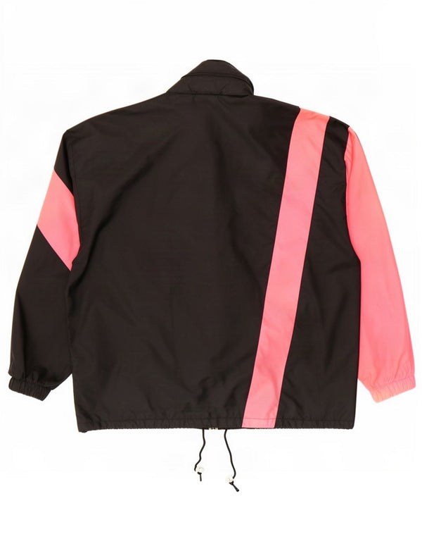 Puma Chaqueta impermeable con capucha gráfica para hombre UK 40 Large Black Colourblock