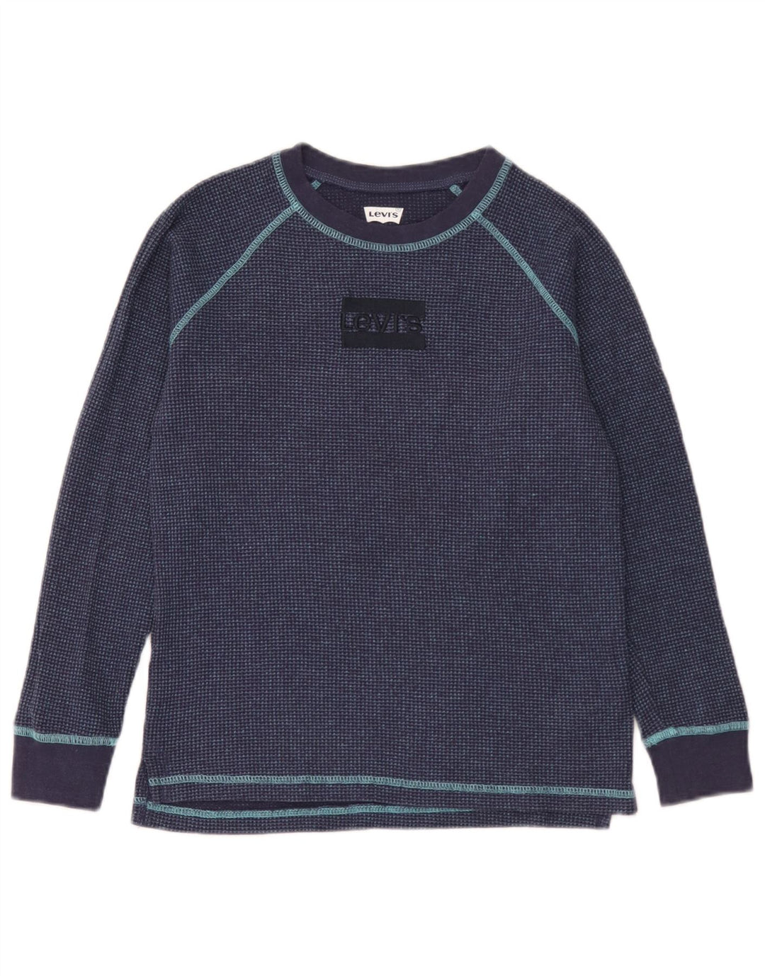 Levi's Boys Top Long Sleeve 11-12 Years Navy Blue Cotton