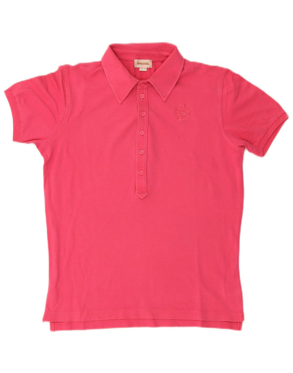 Polo da donna Diesel UK 14 cotone rosa medio