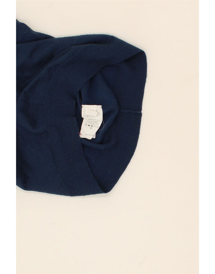 GUESS Mens V-Neck Jumper Sweater Small Navy Blue Acrylic Vintage Guess and Second-Hand Guess from Messina Hembry 