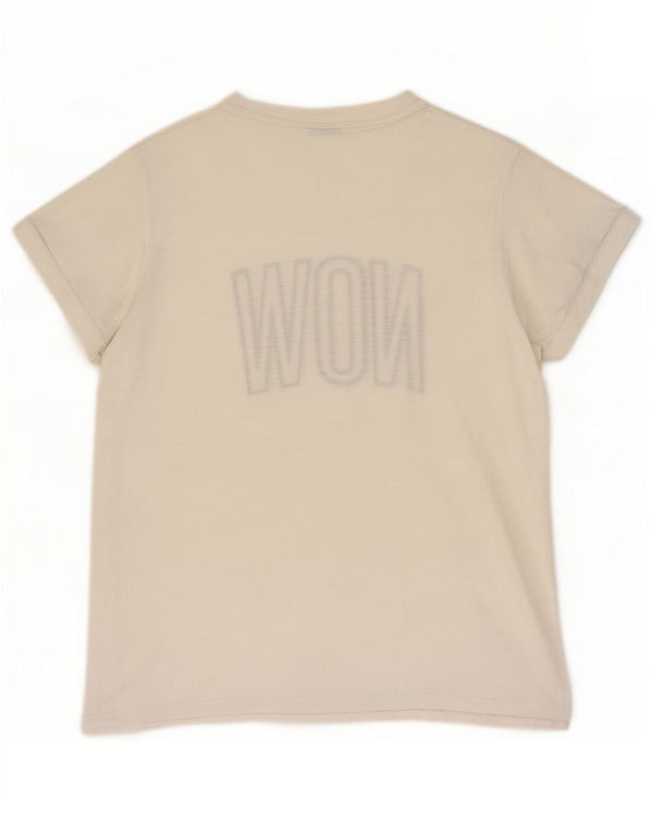 Benetton Mens Graphic T-Shirt Top Medium White Cotton