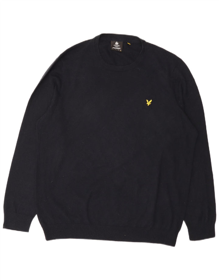 Lyle & Scott Mens Crew Neck Jumper Sweater 2XL Navy Blue