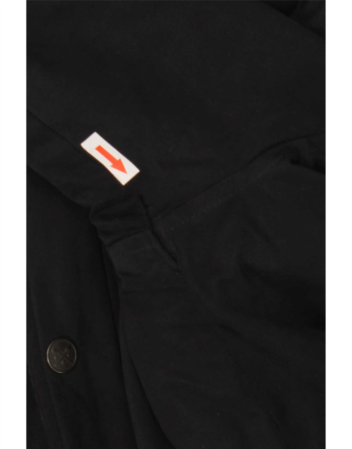 Crew Clothing Mens Hooded Parka Jacket UK 40 Large Navy Blue Polyester