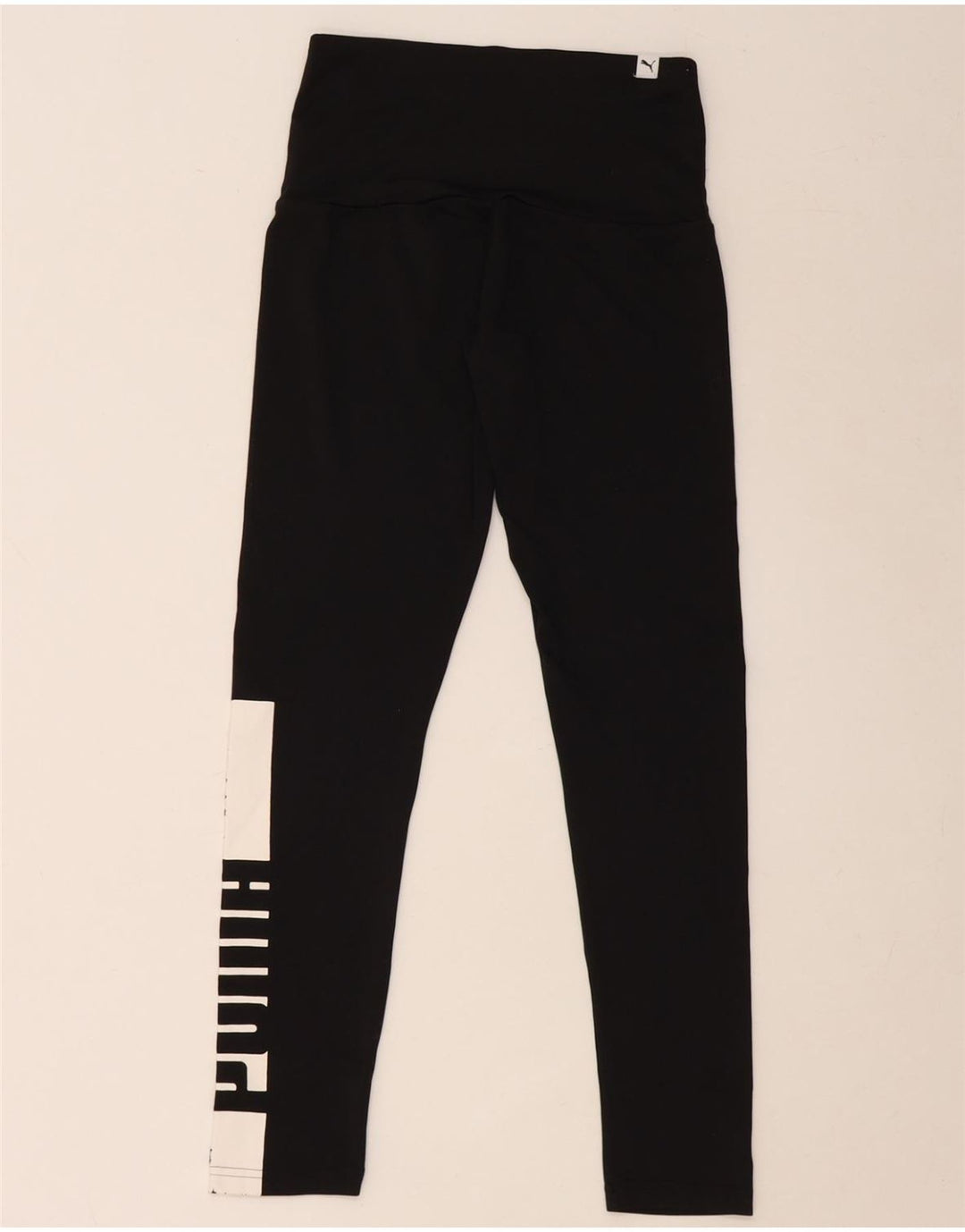 PUMA Grafiske Leggings til kvinder UK 8 Lille sort farveblok