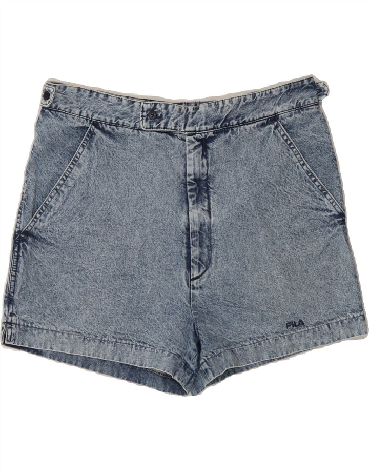 FILA Womens High Waist Denim Shorts W34 Large Blue Vintage Fila and Second-Hand Fila from Messina Hembry 