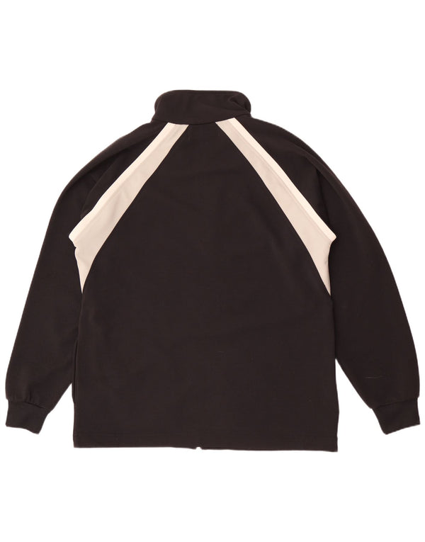 Kappa Hombre Chándal Top Chaqueta Grande Negro Colorblock Poliéster