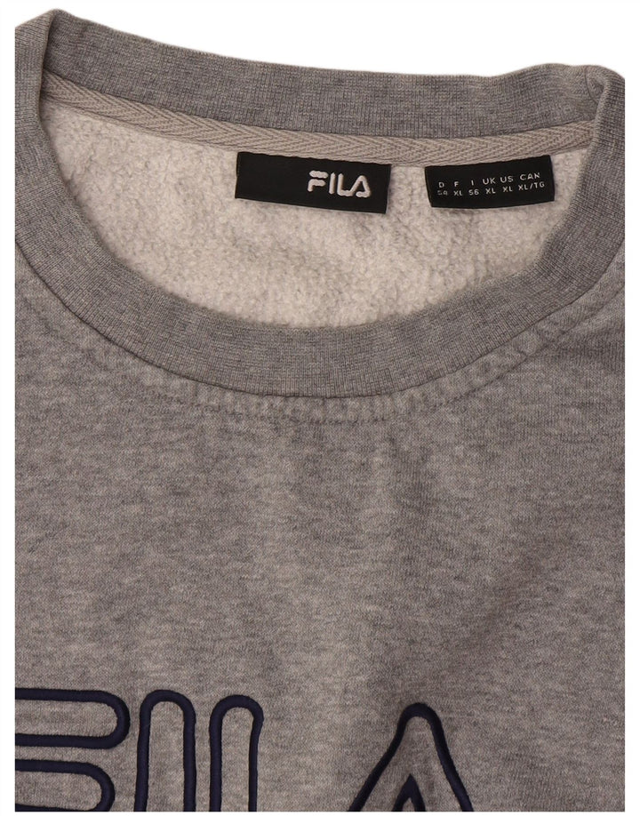Fila Graphic Sweatshirt Jumper XL Gris Moucheté Homme