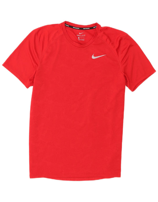 Nike Mens Dri Fit T-Shirt Top Large Red Polyester