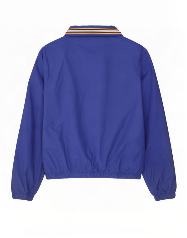 K-Way Chaqueta impermeable con capucha para hombre UK 40 Large Poliamida a rayas azules