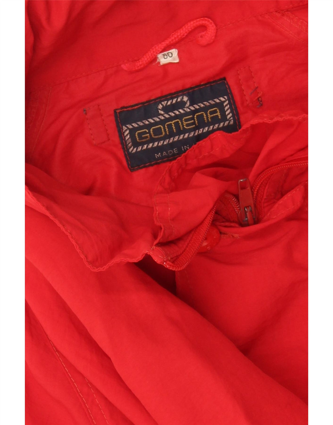VINTAGE Mens Hooded Anorak Jacket IT 50 Large Red Polyester Vintage Vintage and Second-Hand Vintage from Messina Hembry 