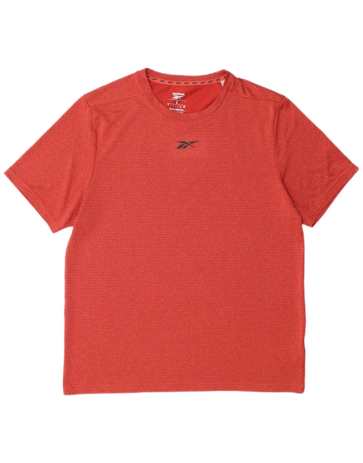 Reebok Herre T-Shirt Top Stor Rød Polyester