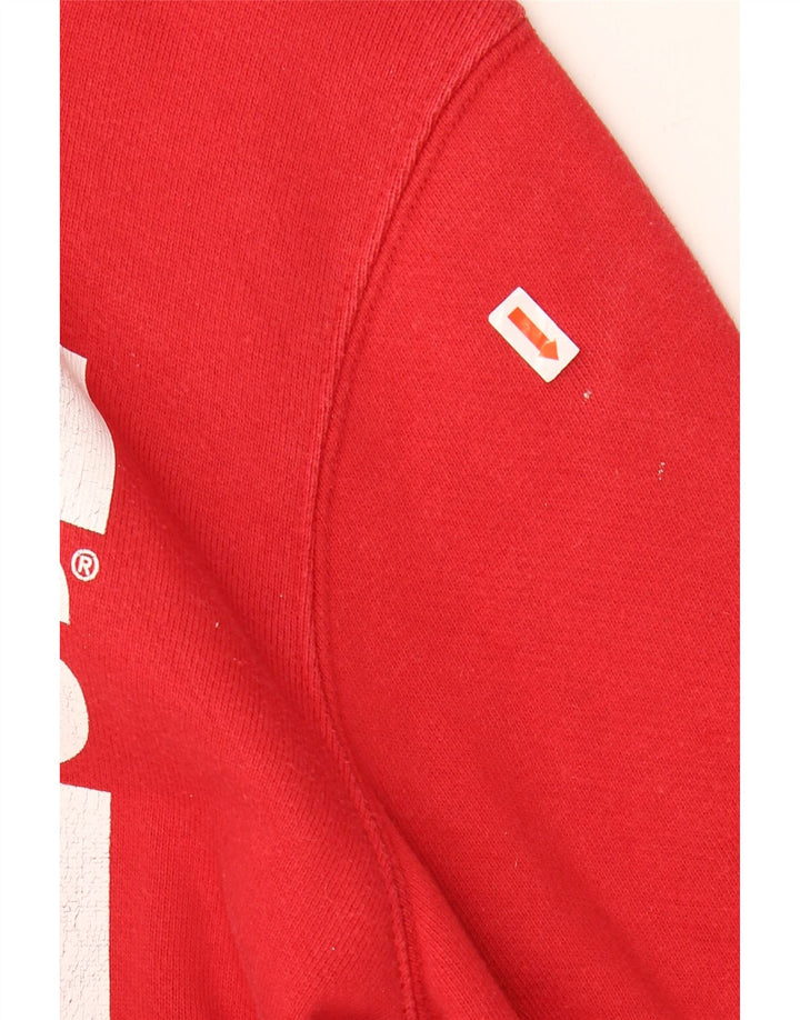 Suéter com capuz gráfico masculino LEVI'S pequeno algodão vermelho