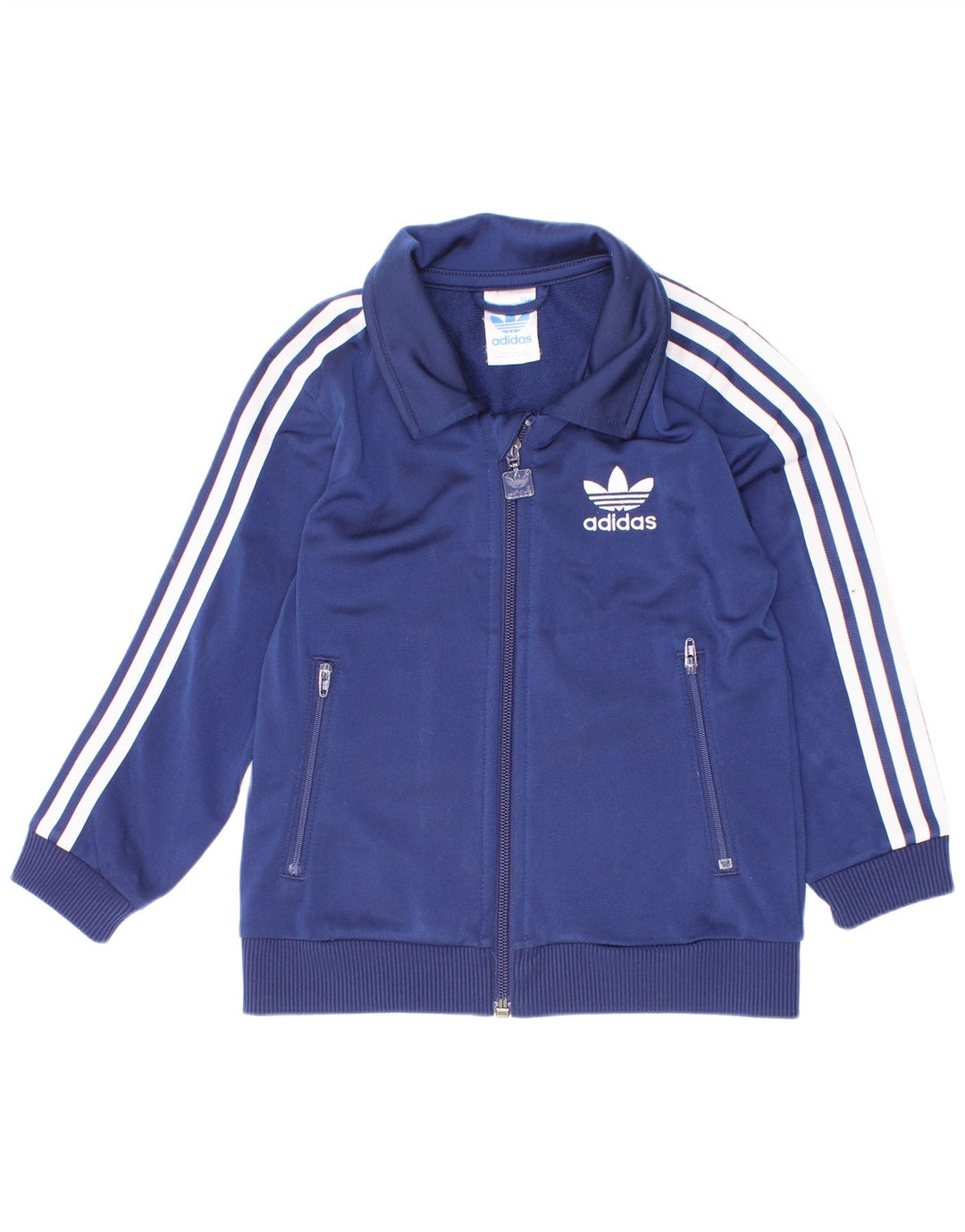 Veste de survêtement Adidas Garçon 3-4 ans Bleu Marine Polyester