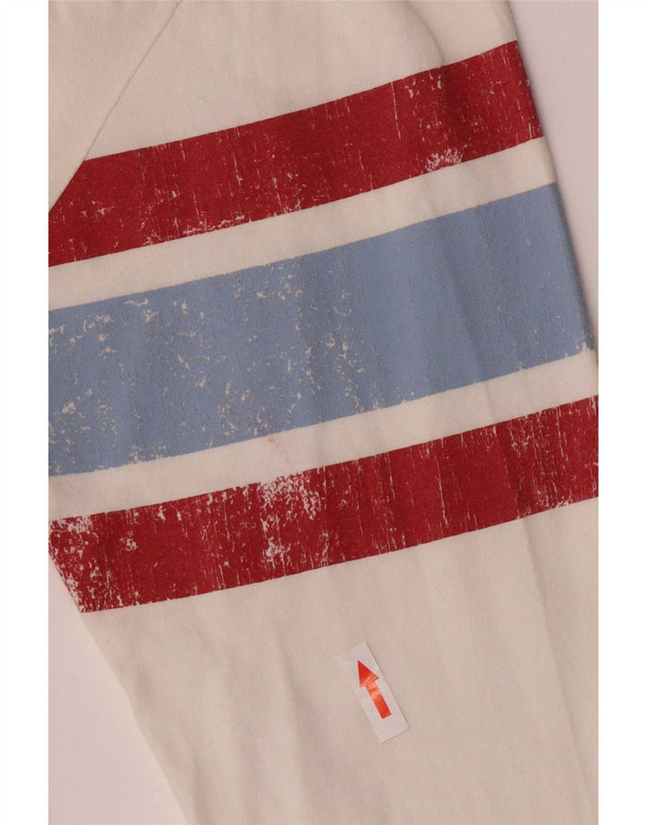 Woolrich Mens Graphic Top Long Sleeve Large White Cotton