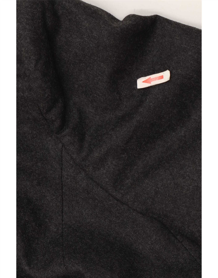 Roccobarocco Womens 4 Button Blazer Jacket UK 14 Medium Grey Floral Wool