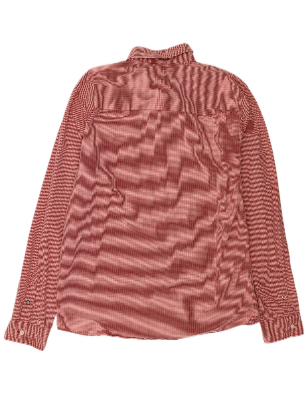 Quiksilver Mens Shirt XL Red Gingham Cotton