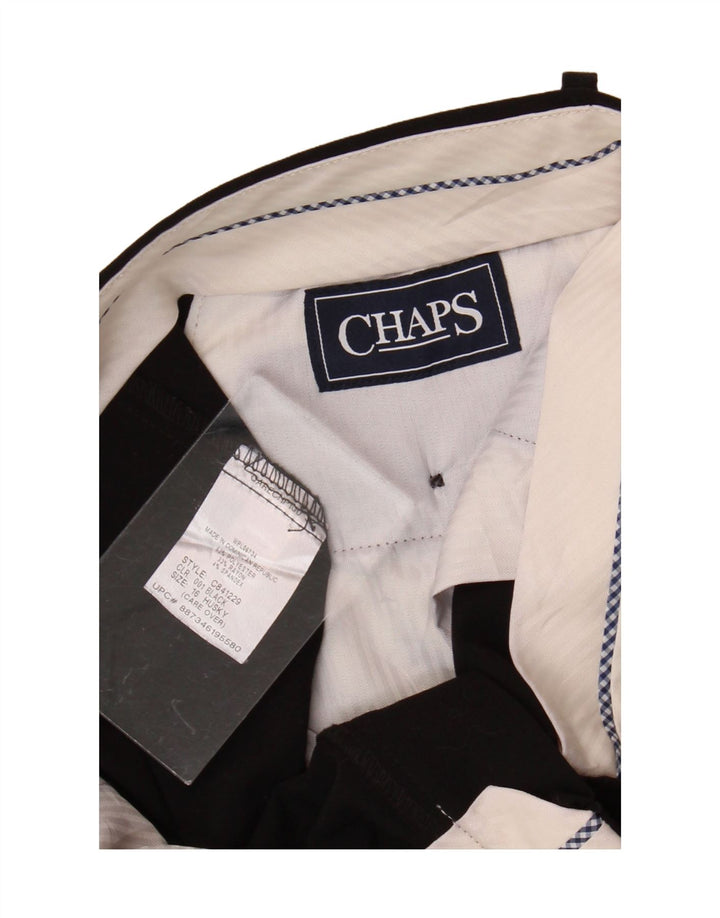 CHAPS Womens Straight Chino Trousers US 16 2XL W32 L28 Black Polyester
