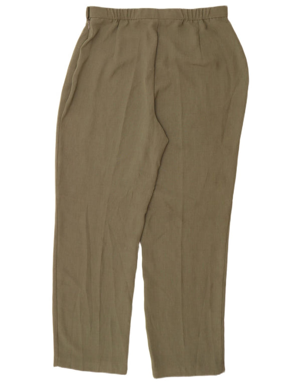 Marks & Spencer Kvinder Højtaljede Casual Bukser UK 16 Large W32 L30 Grøn