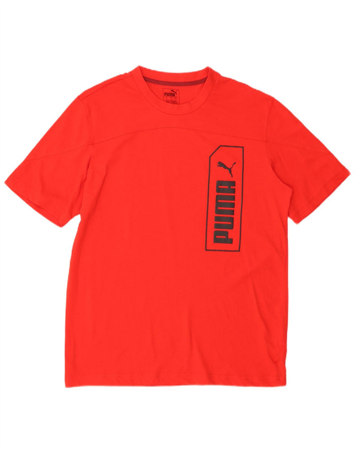 PUMA Grafisk T-shirt til mænd, medium rød bomuld