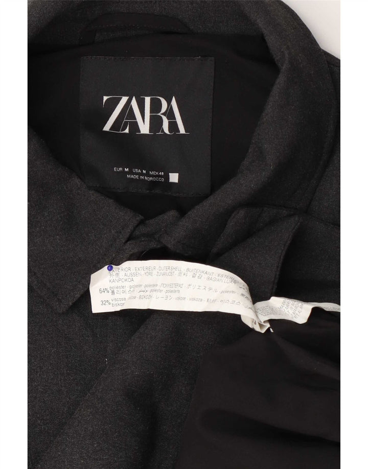 Giubbotto bomber da uomo Zara UK 38 Poliestere grigio medio