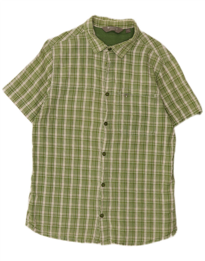 Mountain Warehouse Mens Short Sleeve Regular Fit Shirt Large Green Plaid
