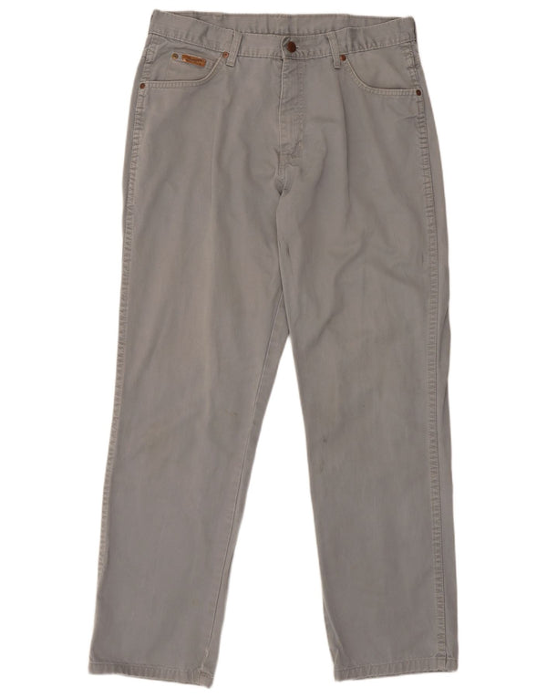 Wrangler Womens Straight Casual Trousers W32 L31 Grey Classic