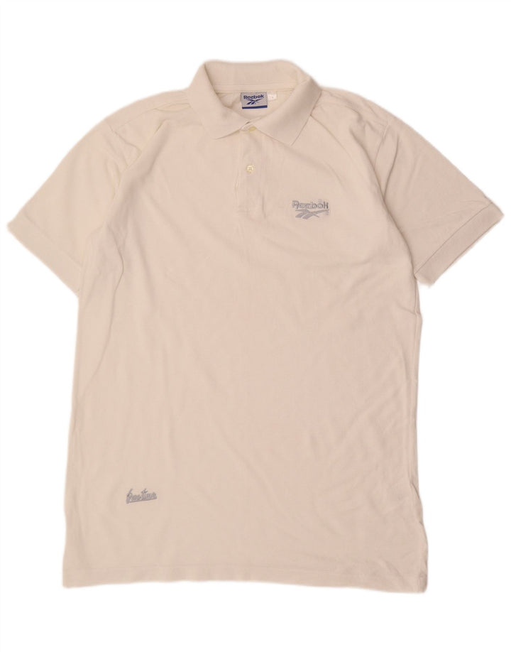 Polo REEBOK da uomo in cotone bianco medio